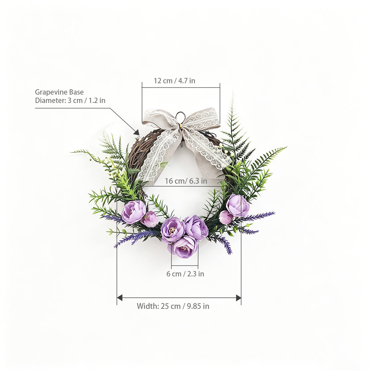 French Lavender Lace Wreath