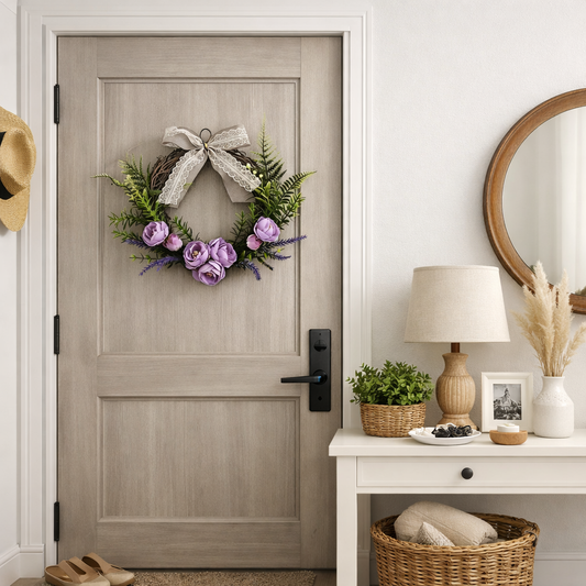 French Lavender Lace Wreath