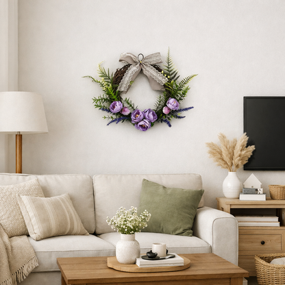 French Lavender Lace Wreath