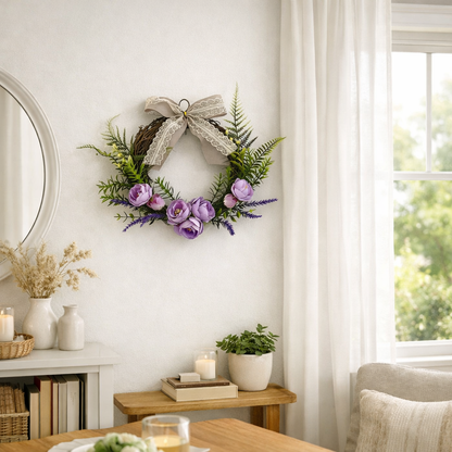 French Lavender Lace Wreath