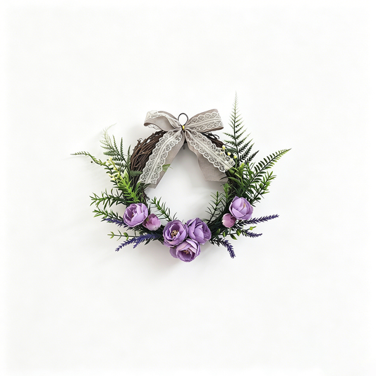 French Lavender Lace Wreath